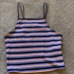 Purple and orange crop top